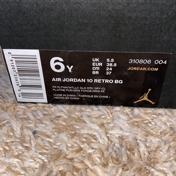 🤍 RARE 🤍 Jordan Retro 10 “London” 🤍 size 6Y/7.5 womens/6 mens - Picture 7 of 8